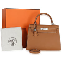 Hermès Gold Epsom Sellier Kelly 28 PHW Handbag sv
