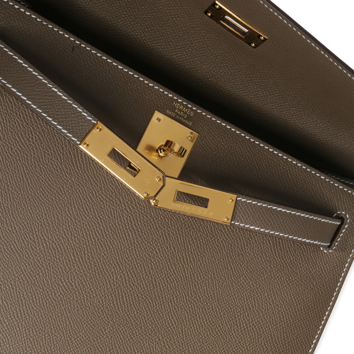 Hermès Etoupe Epsom Sellier Kelly 28 GHW Handbag ad1