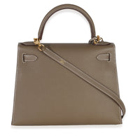 Hermès Etoupe Epsom Sellier Kelly 28 GHW Handbag stamp