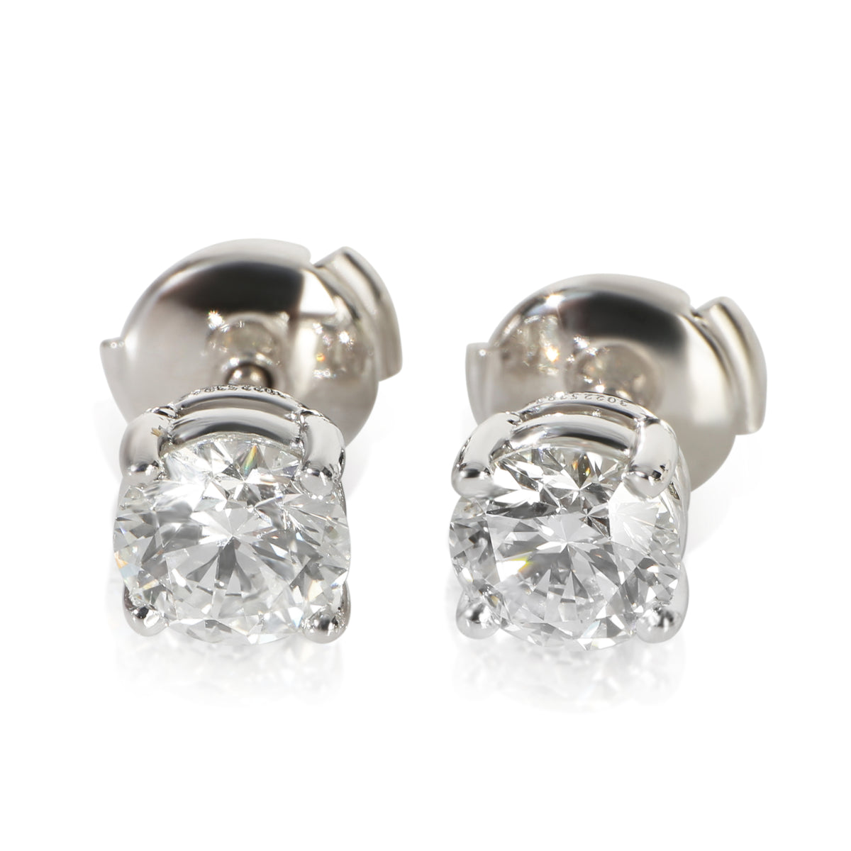 Tiffany & Co. Platinum Diamond Stud Earrings bv
