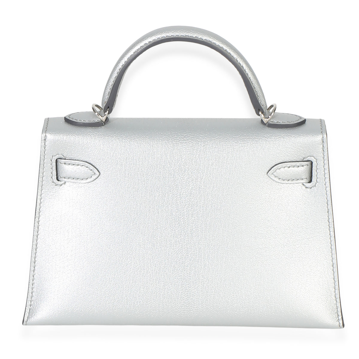 Hermès Argent Metallic Chevre Chamkilight Sellier Mini Kelly II 20 PHW Handbag box