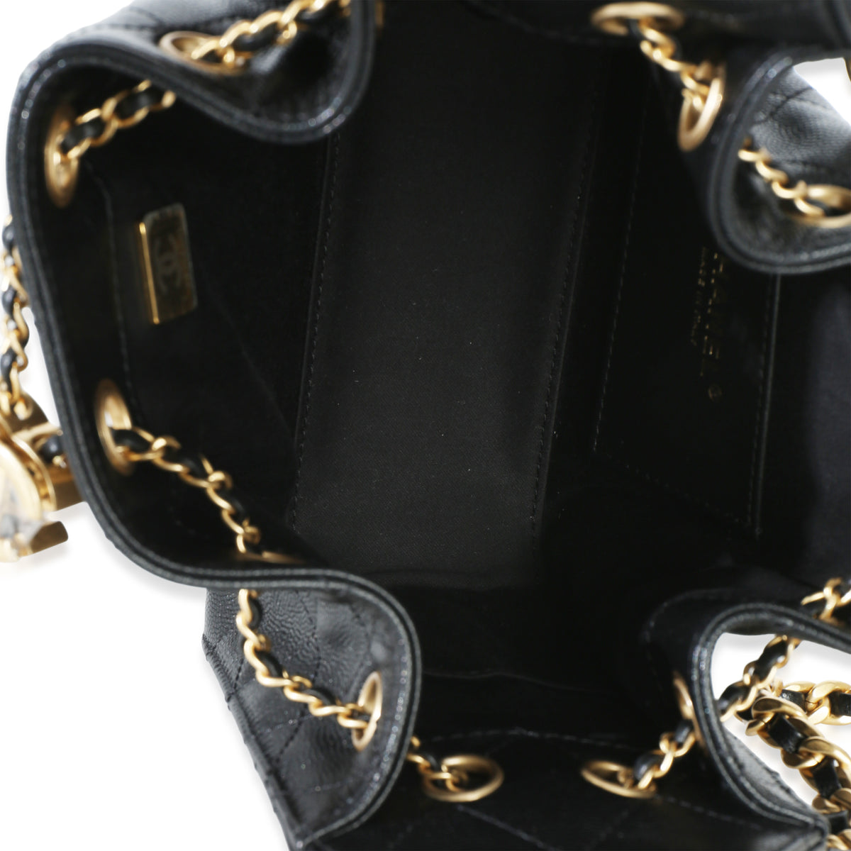 Chanel 26P Black Quilted Caviar Mini  25 Hobo Handbag Handbag ad1