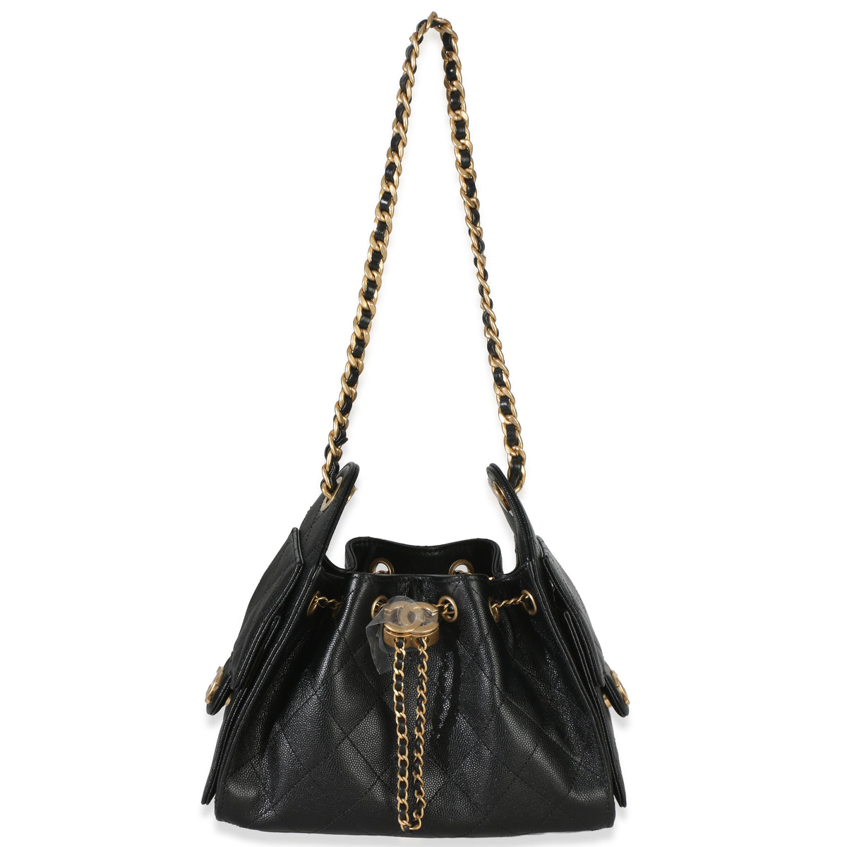 Chanel 26P Black Quilted Caviar Mini  25 Hobo Handbag Handbag av