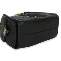 Chanel 26P Black Quilted Caviar Mini  25 Hobo Handbag Handbag clasp