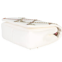 Chanel White Lambskin Multicolor Chain Intertwined Small Flap Bag Handbag box