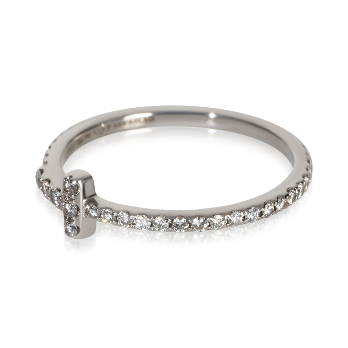 Tiffany & Co. White Gold Diamond Tiffany T Wire Ring sv