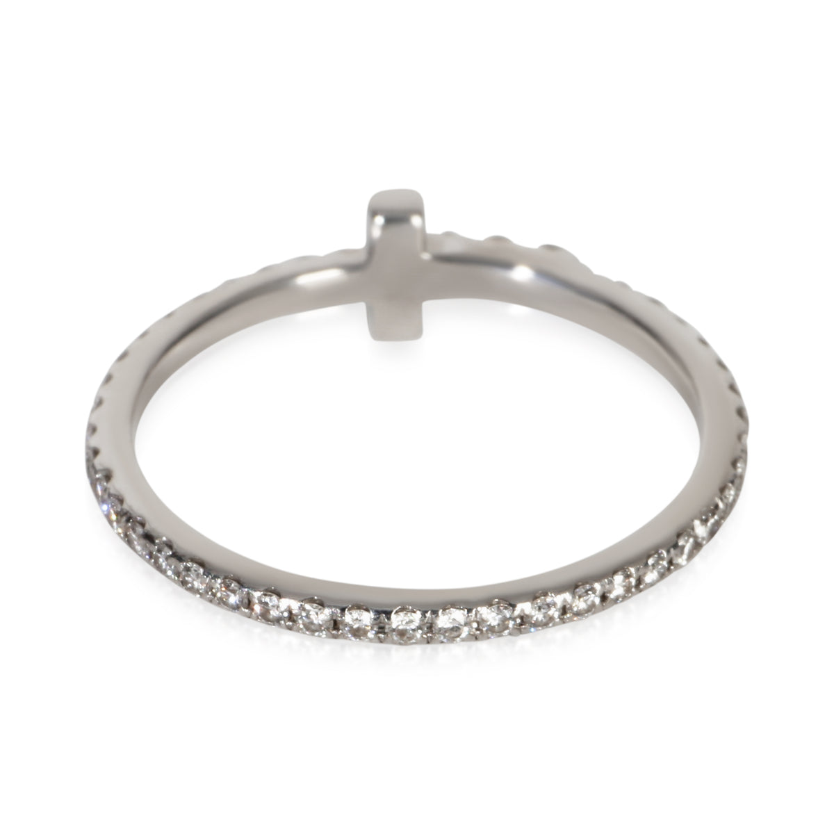 Tiffany & Co. White Gold Diamond Tiffany T Wire Ring pv