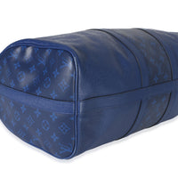 Louis Vuitton Blue Monogram Eclipse Taiga Keepall Bandouliere 45 Handbag clasp