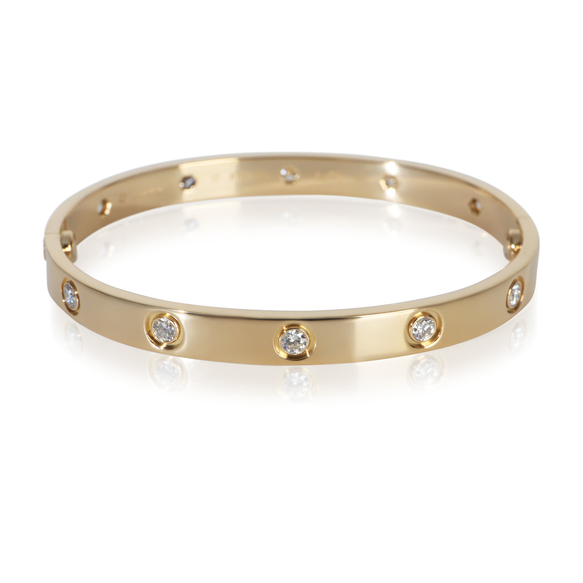 Cartier Yellow Gold Diamond Love Bracelet fv