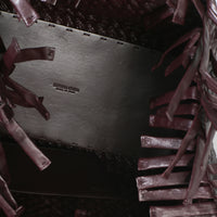 Bottega Veneta Burgundy Nappa Intrecciato Fringe Oversized Cabat Tote Handbag ad2