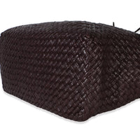 Bottega Veneta Burgundy Nappa Intrecciato Fringe Oversized Cabat Tote Handbag box