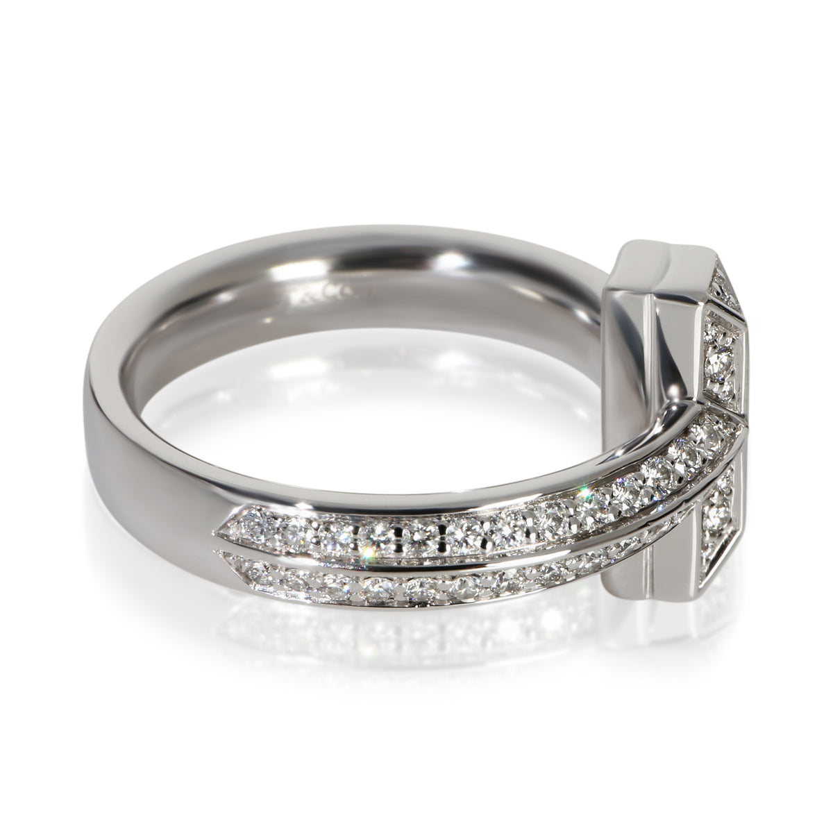 Tiffany & Co. White Gold Diamond Tiffany T T1 Ring pv
