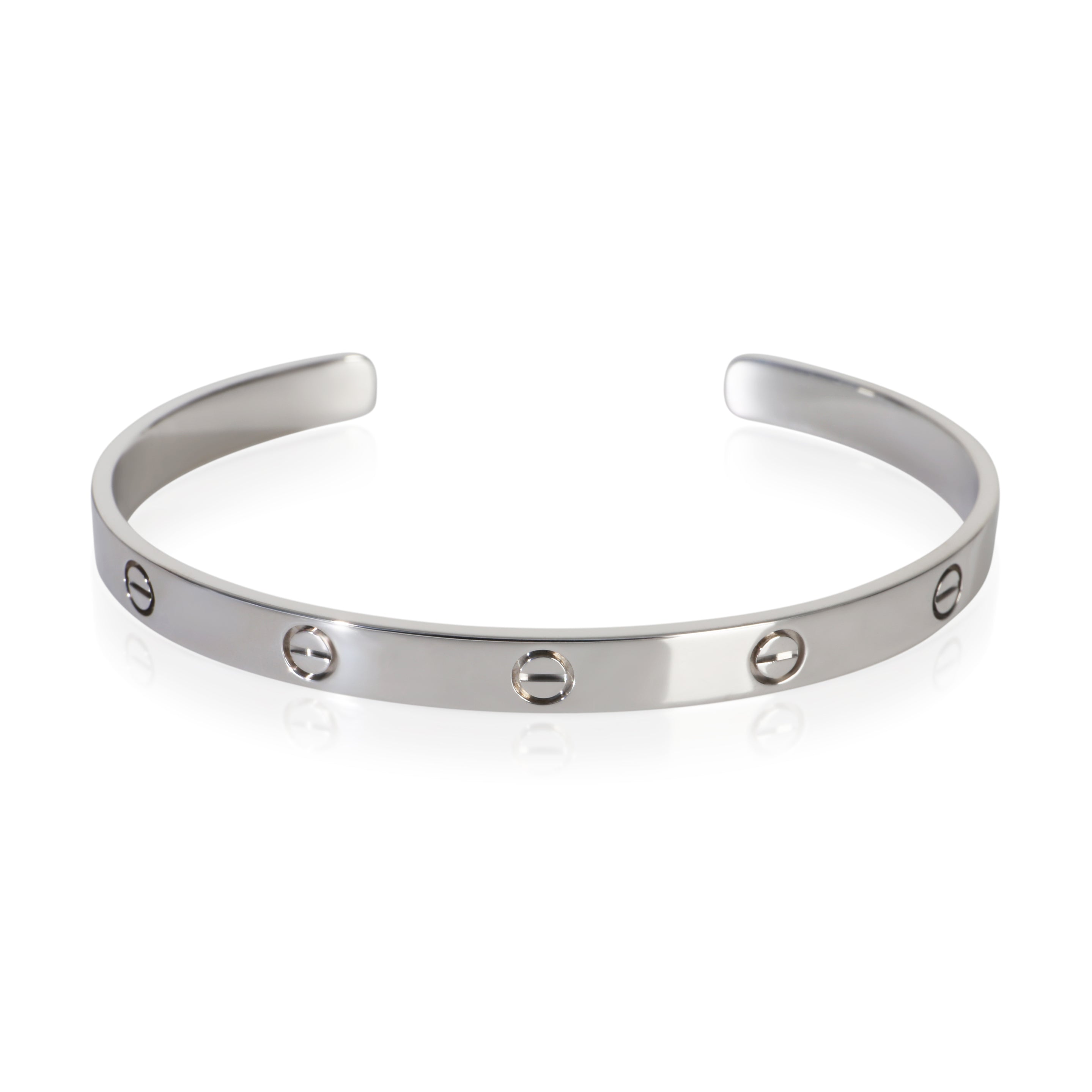 Cartier White Gold  Love Cuff Bracelet fv