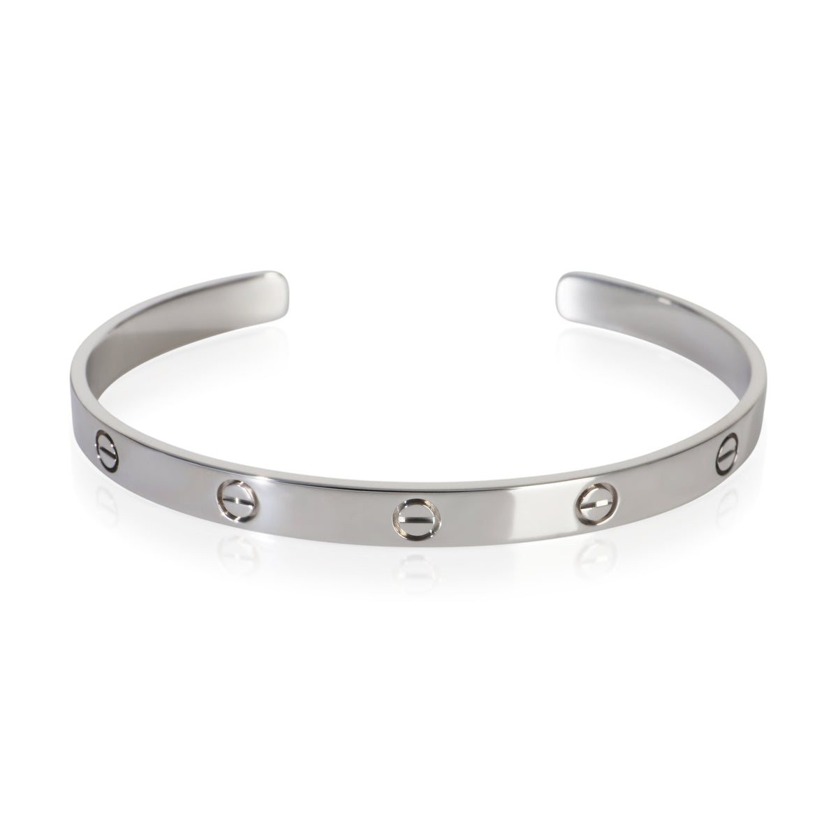 Cartier White Gold  Love Cuff Bracelet fv