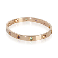 Cartier Rose Gold  Rainbow Gemstone Love Bracelet sv