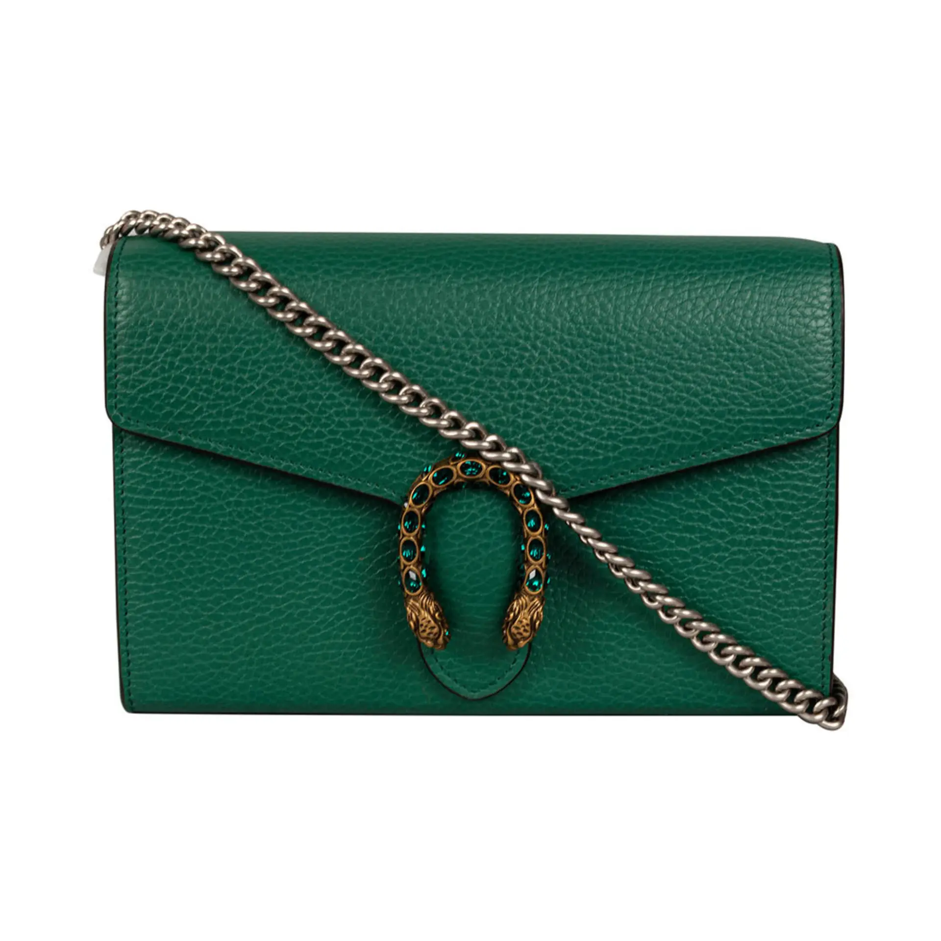 Gucci Green Leather Mini Dionysus Shoulder Bag